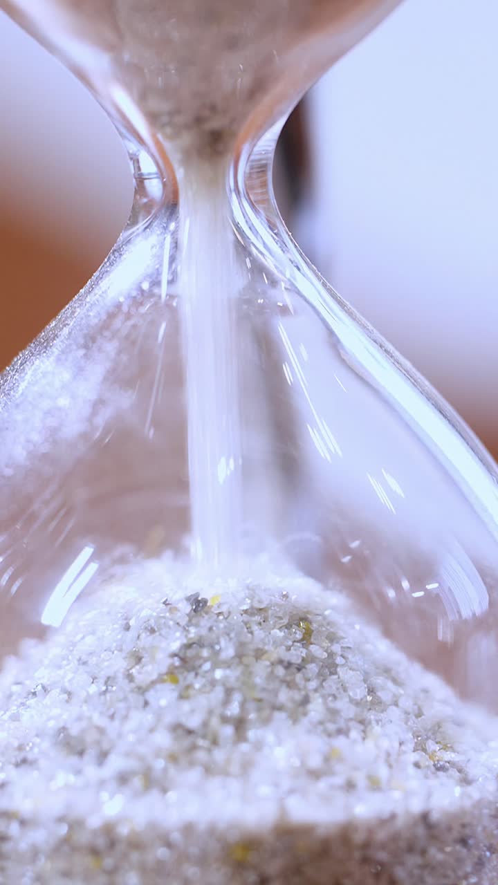Hourglass with Sand Flowing