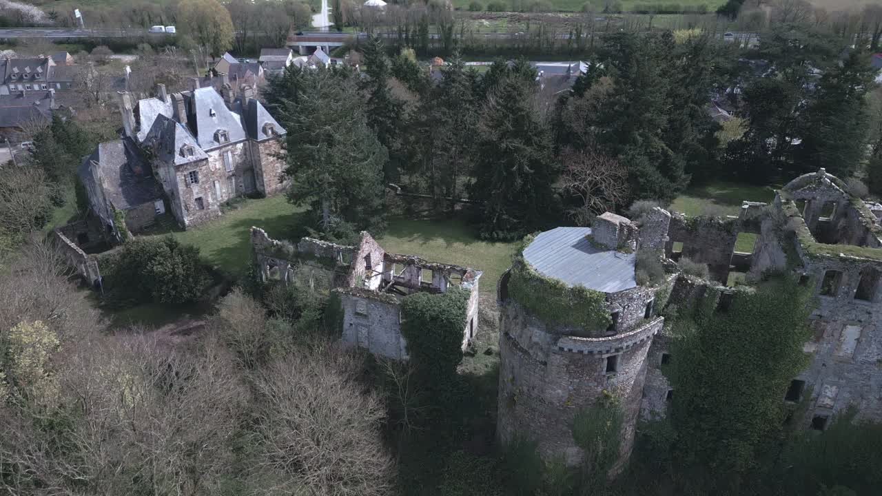 Remains of ancient castle at Ch&acirc;teauneuf-d'Ille-et-Vilaine, Saint Malo in Brittany