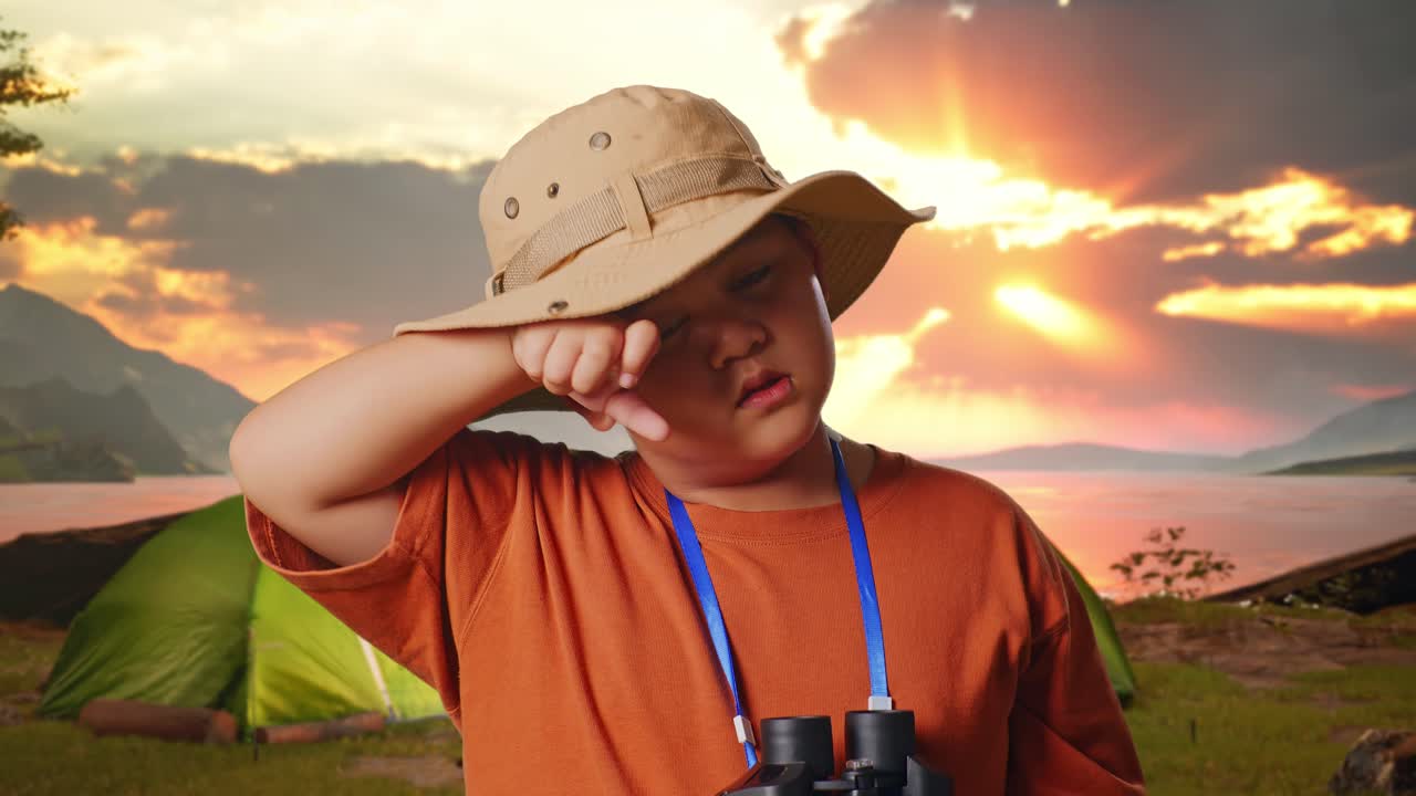 Child Explorer at Sunset
