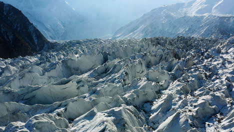 aerial view of raikot glacier on nanga parbat, himalayas in pakistan