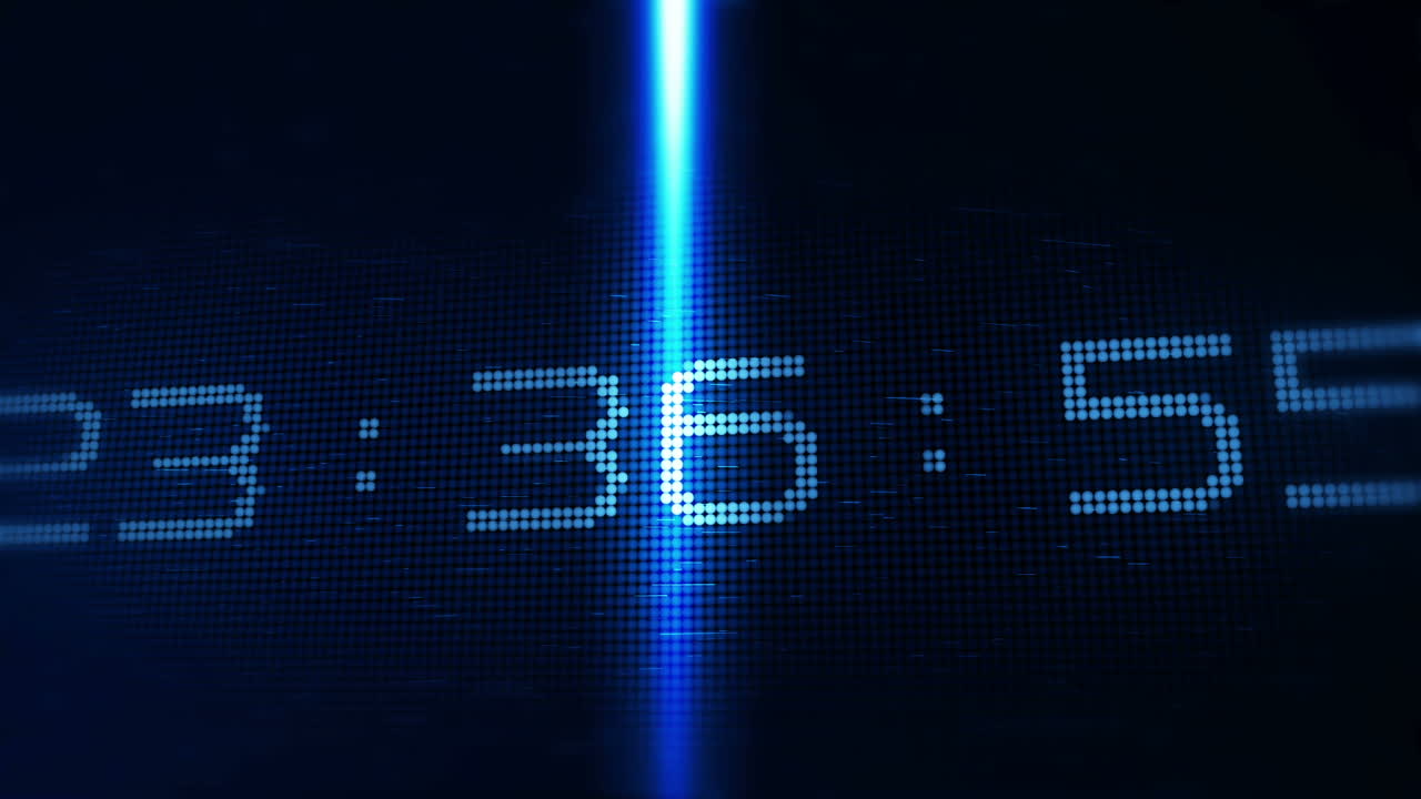 Technology style countdown for the new year