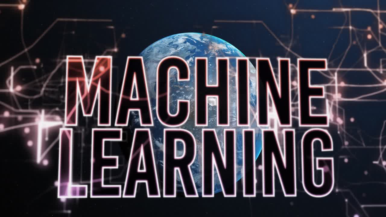 A digitally generated image of machine learning and connections on a transparent background