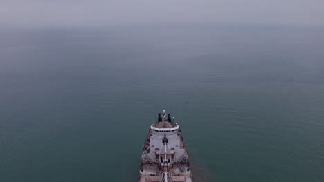 Gravel-Ship-Of-Sam-Laud-Navigating-Lake-Erie-Near-Kingsville-Harbour-In-Canada