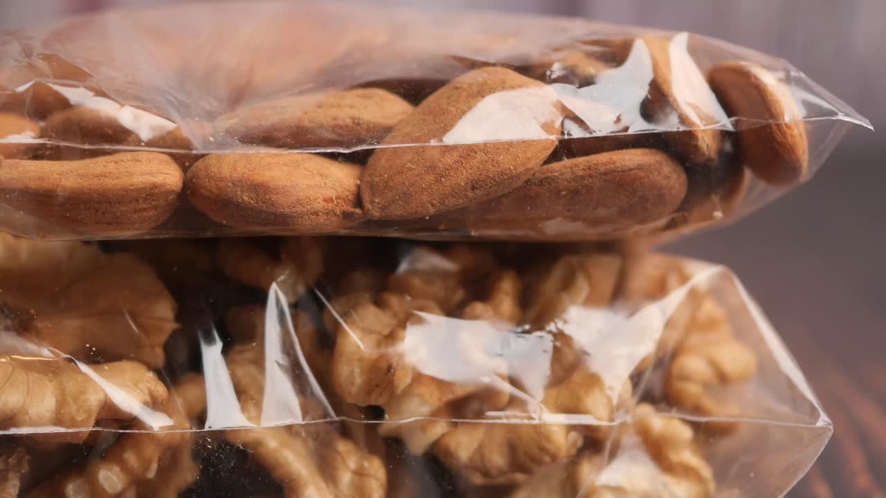 Nuts in Plastic Bags