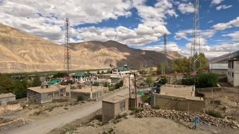 remote himalayan village in a mountain valley