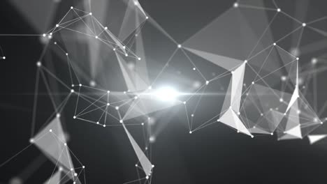 abstract polygonal loop background, geometrical backdrop connecting dots, lines, triangles