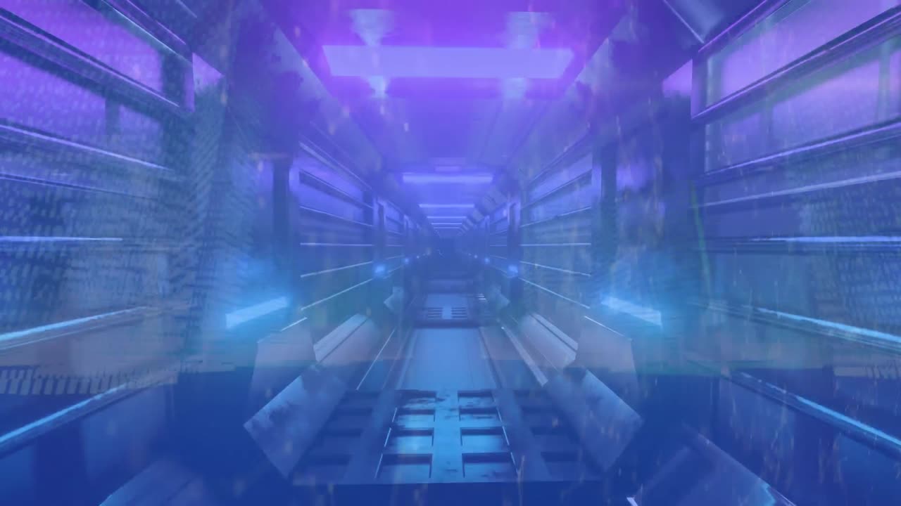 디지털 터널을 통해 모양의 애니메이션