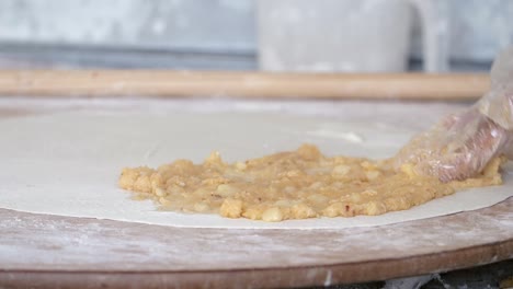 making stuffed flatbread