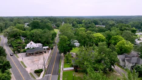 aerial-push-over-church-in-rockingham-nc,-north-carolina