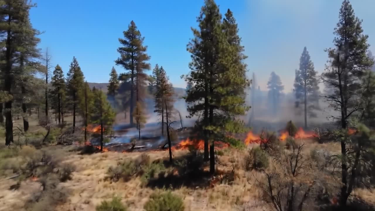 Wildfire Spreads Through Forest in California Highlighting Environmental Impact