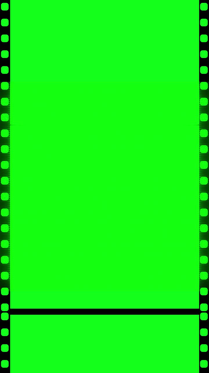 Old film look animation on green color screen chroma key film noise flicker scratches dust hair