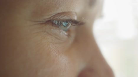 primer plano del ojo mirando la pantalla
