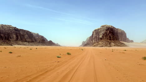 desert landscape in wadi rum, jordan