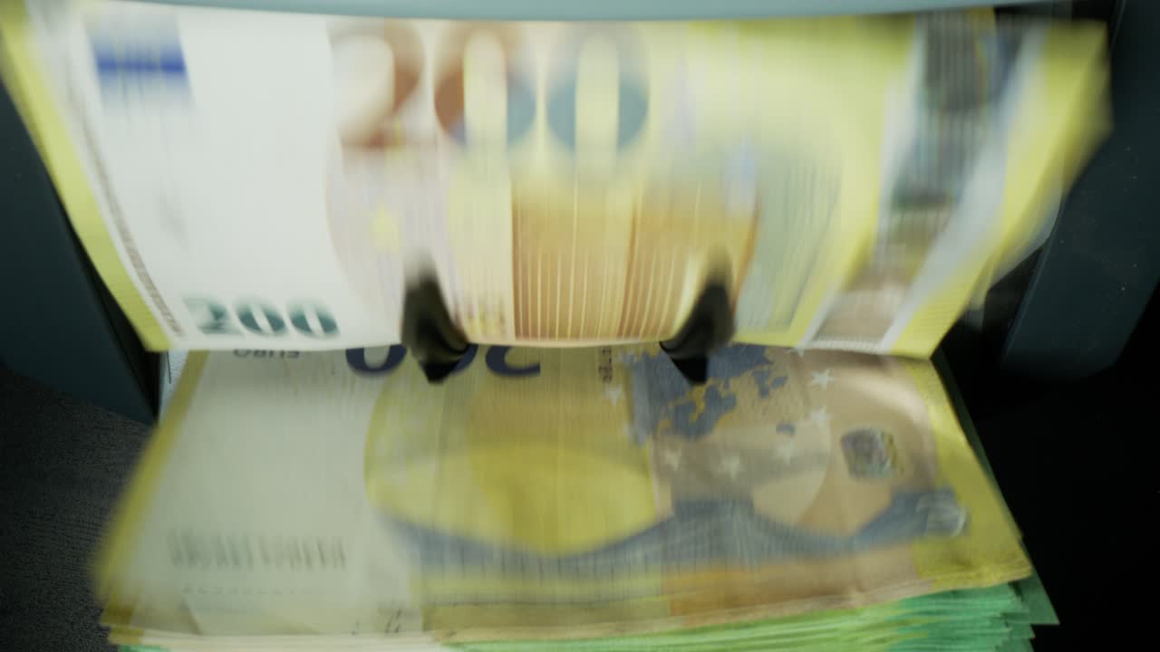 máquina de conteo de billetes de euro