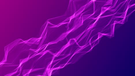 abstract background purple polygonal geometric waving surface on blue background.