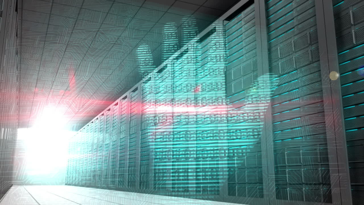 gráficos de identidad en la sala del servidor