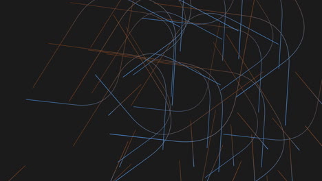 Abstract black and blue pattern with varied shades of blue lines