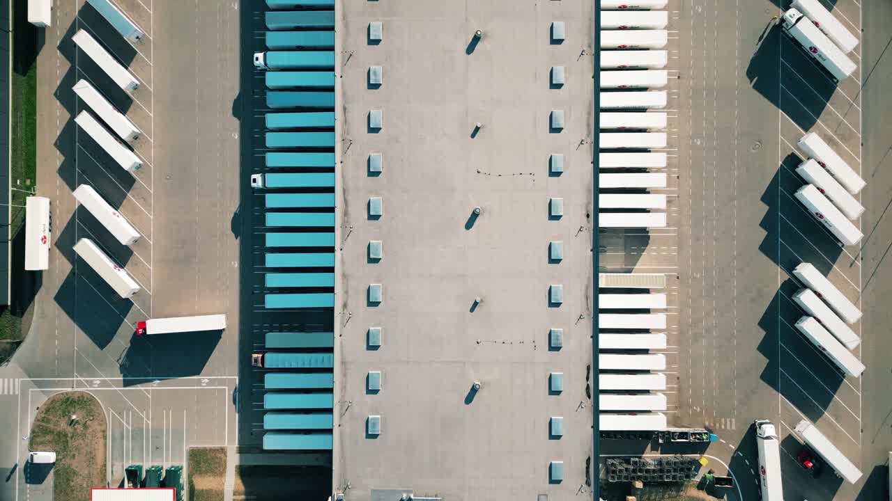 vista aérea del almacén de mercancías