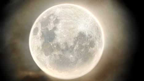 hermosa luna llena romántica en 4k ascendente, súper clara