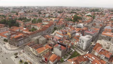 aerial view of porto city streets