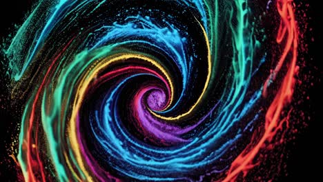 abstract colorful spiral explosion