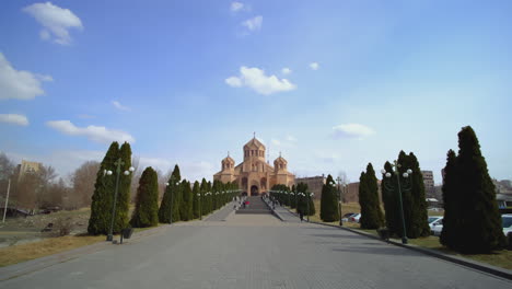 exterior view of a church in tbilisi, georgia