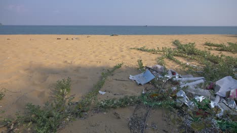 seguimiento de basura en una playa