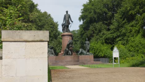 prominent memorial statue of the berlin bismarck monument in germany