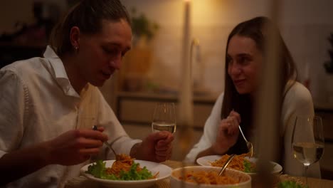 couple enjoying dinner