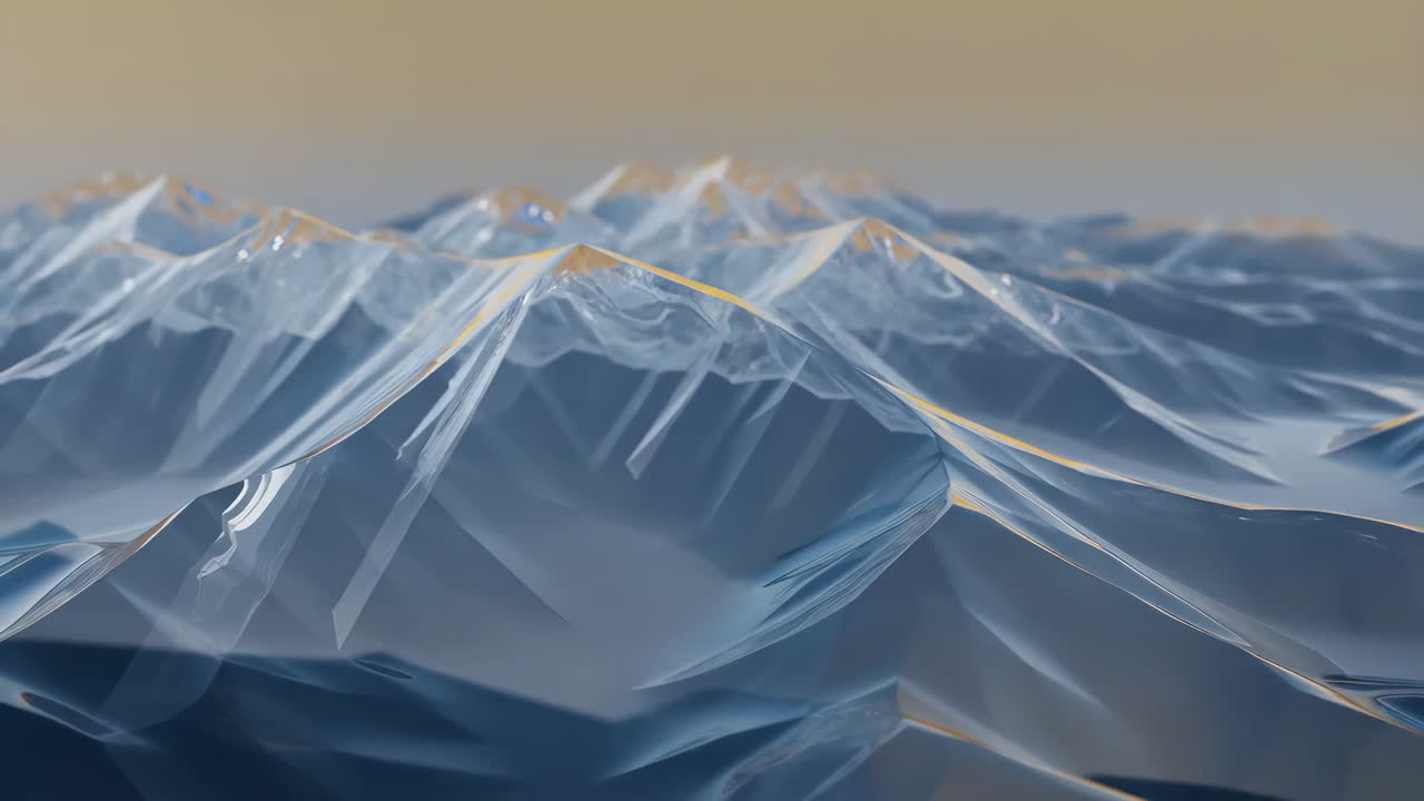 Ethereal Crystalline Mountain Landscape