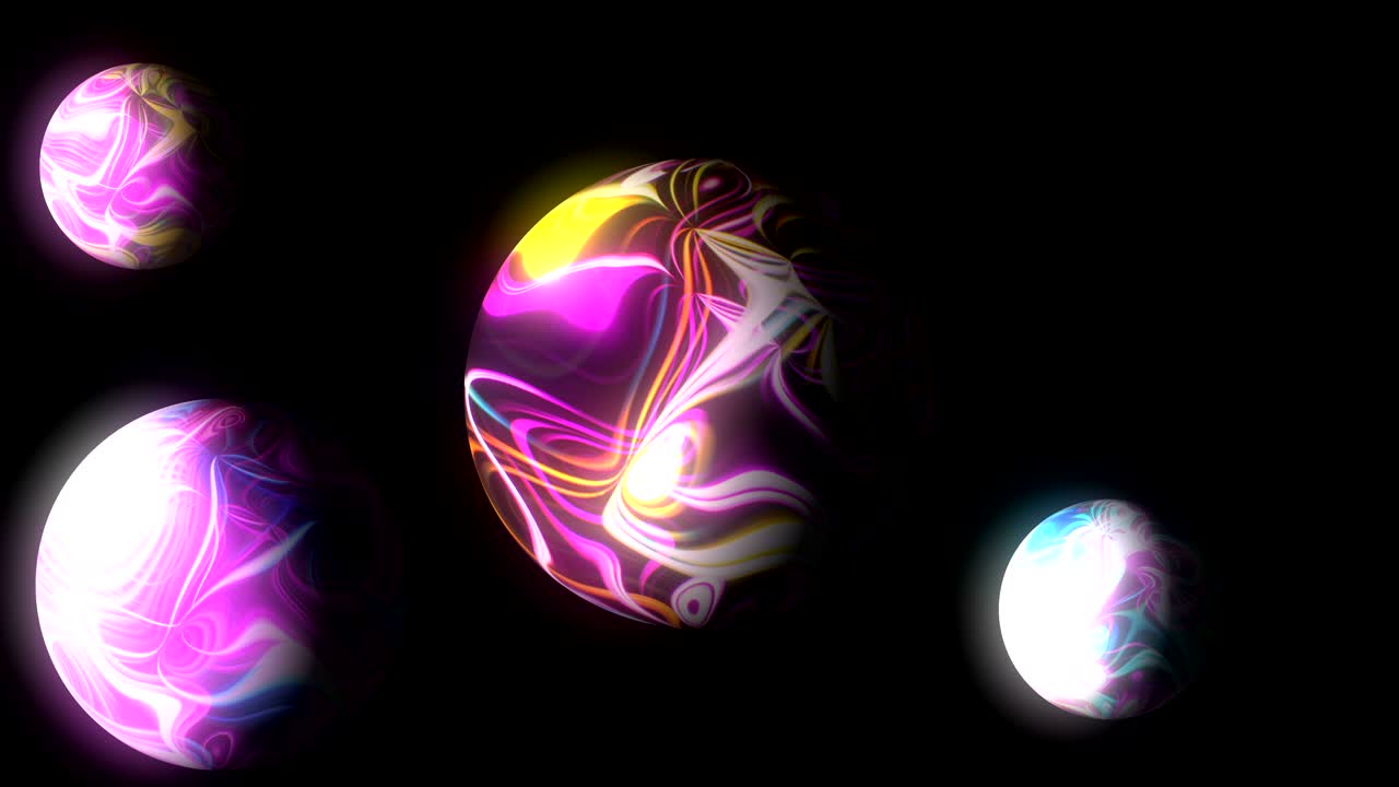 검은색에 반이는 밝은 선을 가진 구, 3d 렌더링 배경, 컴퓨터 생성