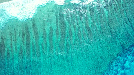A-Very-Beautiful-Clear-Blue-Water-In-Hawaii-With-A-Calm-Wave-Very-Relaxing-In-The-Eyes---Close-Up-Shot