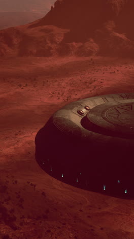 unusual vessel hovering over the arizona terrain