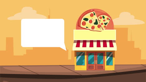 pizza shop illustration