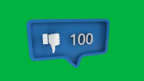 dislike icon with increasing count in social media