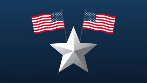 american flag and star design