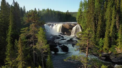 ristafallet waterfall in the western part of jamtland is listed as one of the most beautiful waterfalls in sweden.