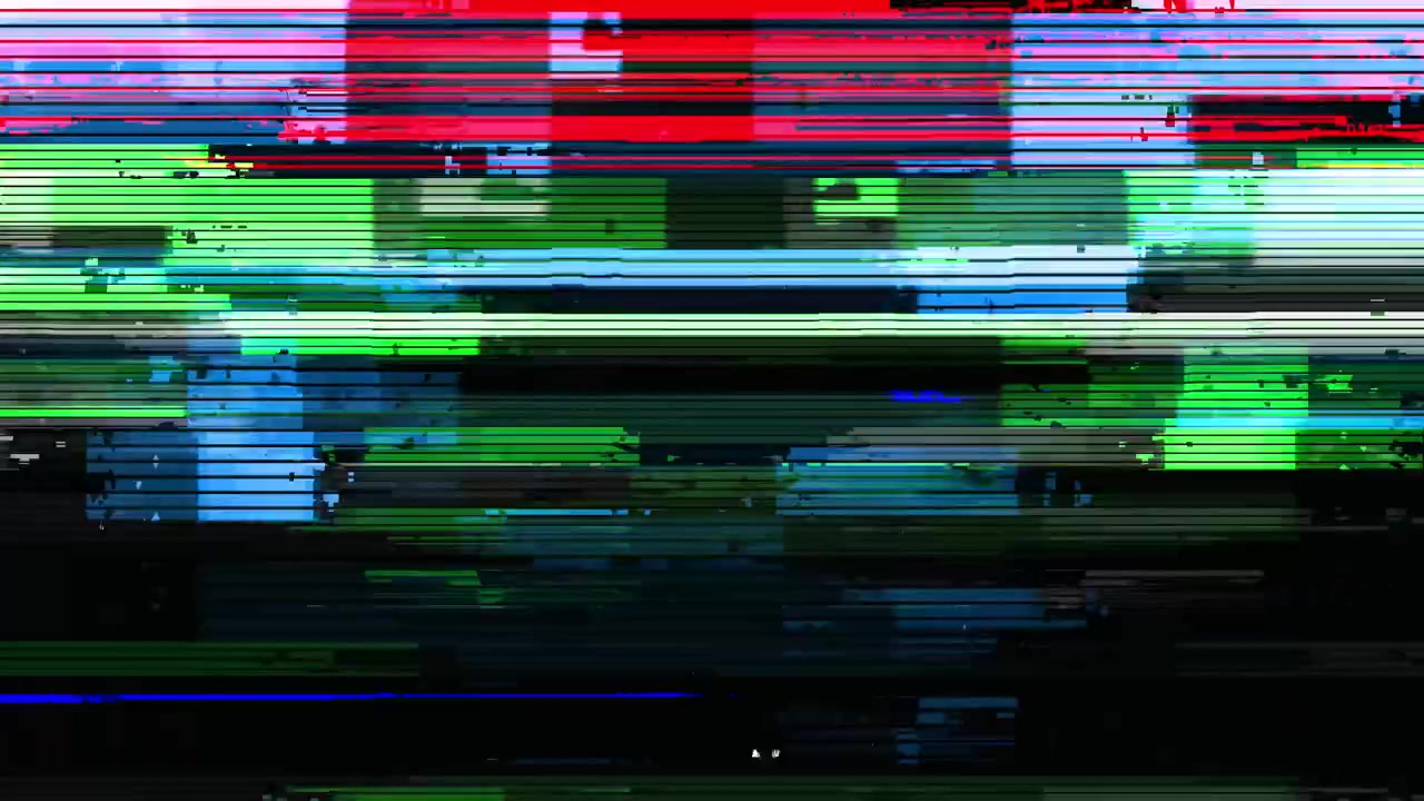 Digital Glitch Effect with Distorted Lines and Colors