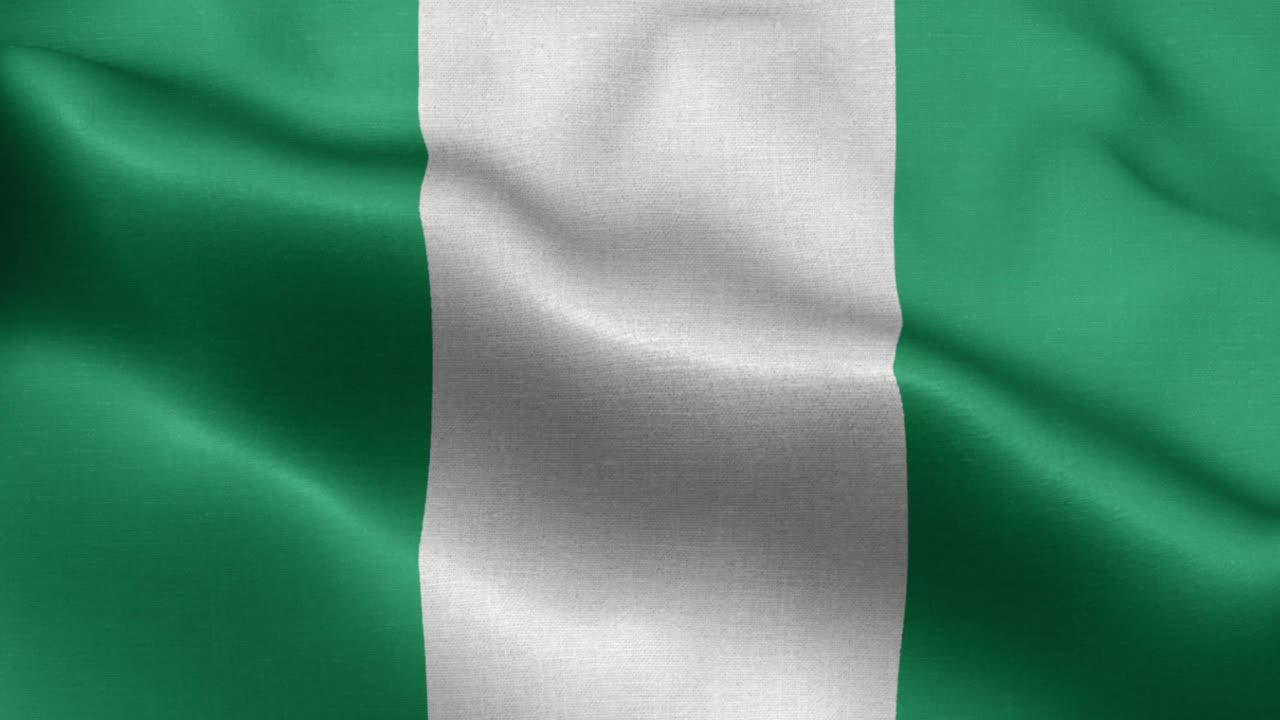 Waving loop 4k National Flag of Nigeria