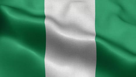 waving loop 4k national flag of nigeria