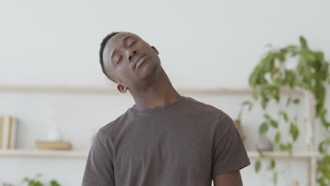 young man meditating