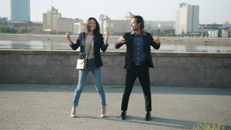 Couple Dancing in the City
