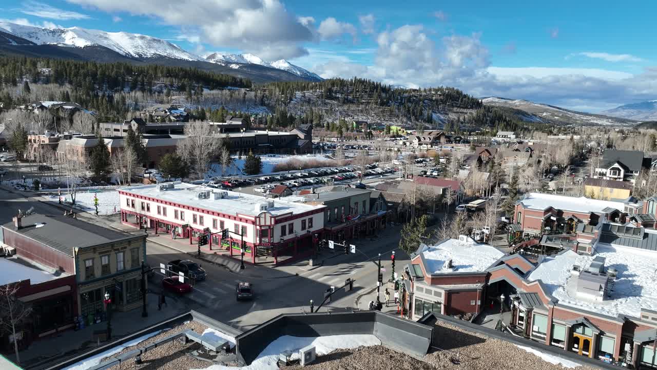 Breckenridge Colorado Veduta Aerea - Strade Innevate