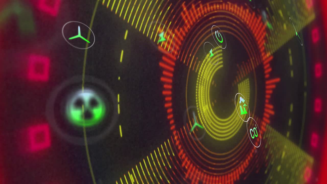 animación de iconos de ecología a través del escaneo de alcance