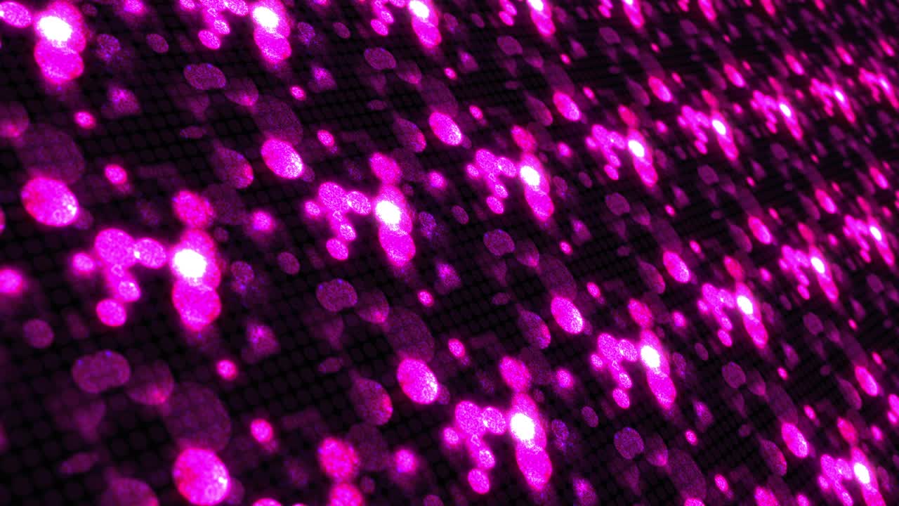 Abstract digital futuristic 10 to 0 countdown with pink bokeh grid pattern matrix style. 4K 3D rendering countdown numbers, technology abstract background. Seamless loop count down for festive holiday