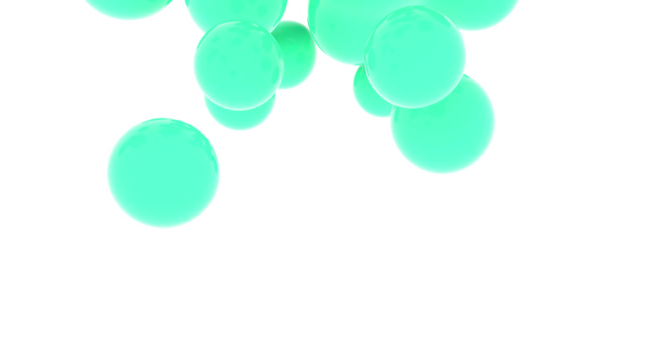 Abstract 3d liquid balls. 4k render animation. Seamless loop.