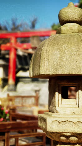 stone lantern in a japanese garden