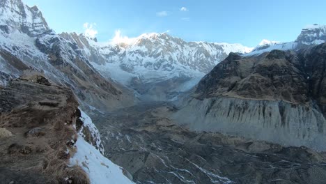 vistas a anapruna desde campamento base