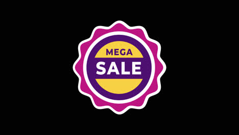 mega sale sticker graphic