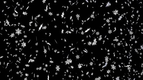 falling snowflakes looped